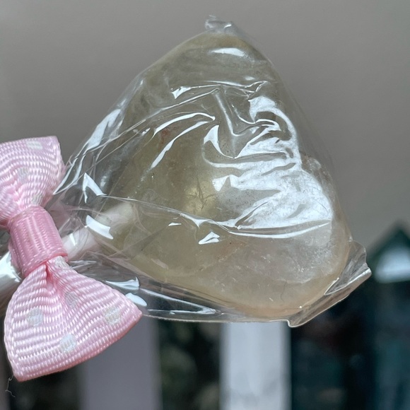 Citrine Heart Shaped Crystal Lolipop (Not real candy) - Picture 2 of 3